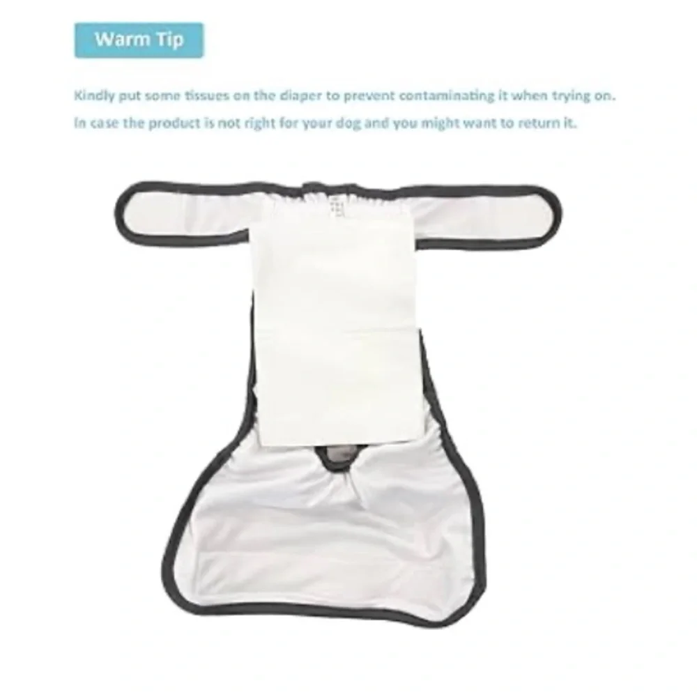 Adjustable reusable Pet Diaper Set - pack of 3